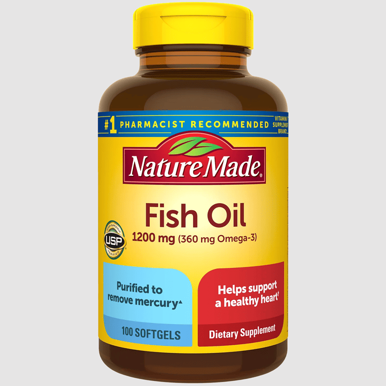 Nature Made Omega 3 Fish Oil 1200mg, 100 Softgels - Hair Transplant BD