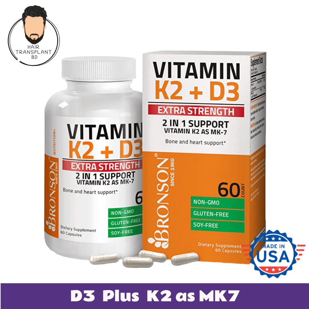 Bronson Vitamin K2 (MK7) with D3 Extra Strength Supplement (10000 IU