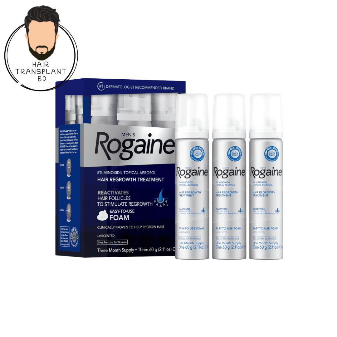 Mens Rogaine 5 Minoxidil Foam 3 Month Supply Hair Transplant Bd 5957